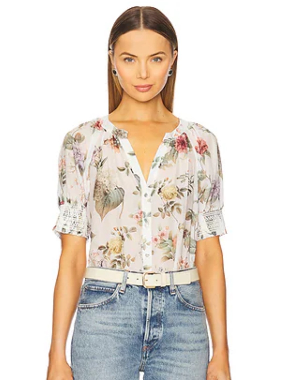 Alice + Olivia Thalia Sweet Nothings Floral Blouse XS